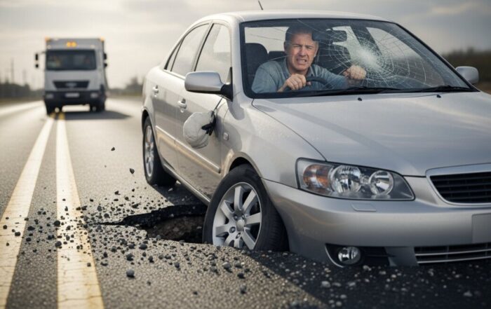 can i sue for accident caused by road hazards