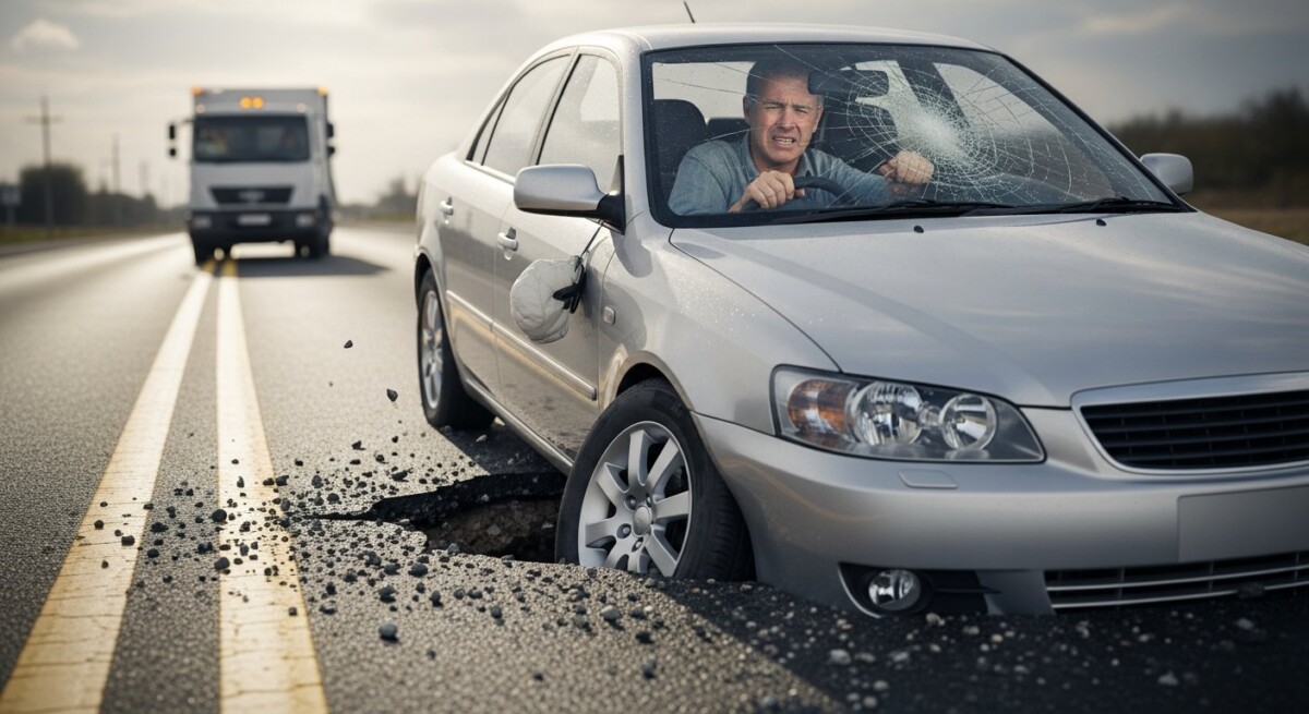can i sue for accident caused by road hazards