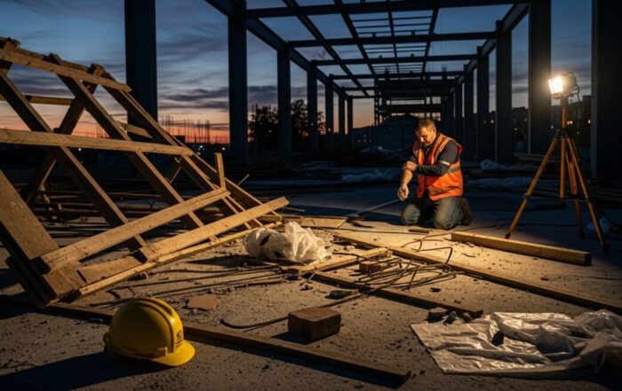 what happens if construction site caused injury