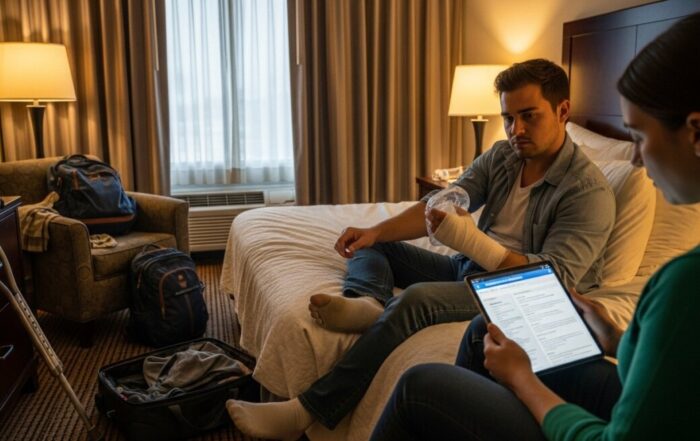 can i file claim after accident during vacation