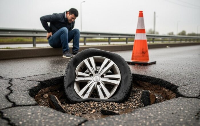 can i claim injury from pothole accident