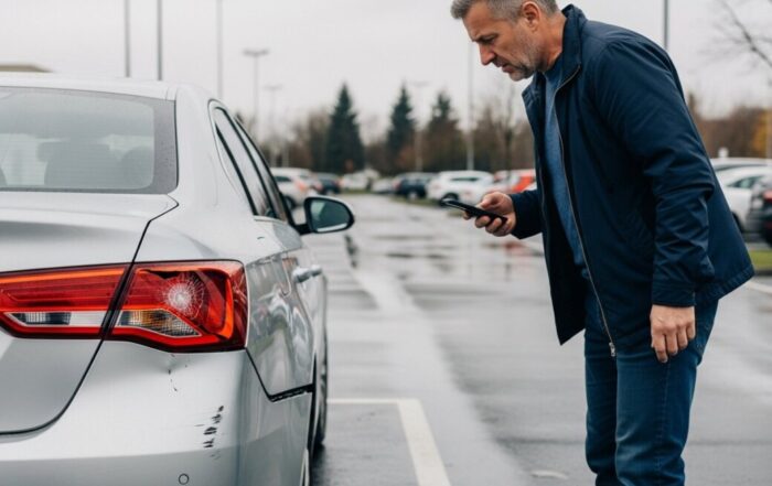 can i file claim after accident in parking lot